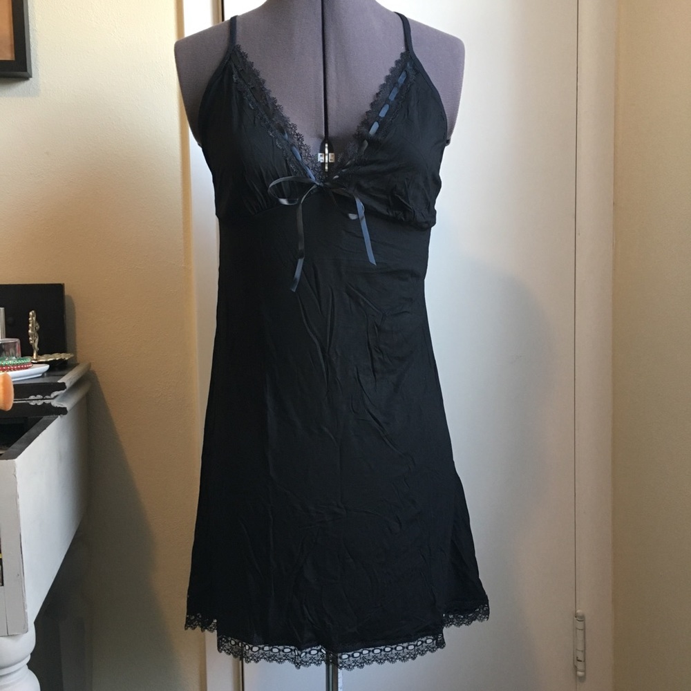 Sexy black babydoll nightie lingerie, teddy slip